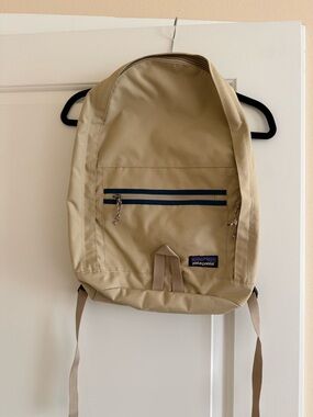 Patagonia Beige Backpack with Navy Accent